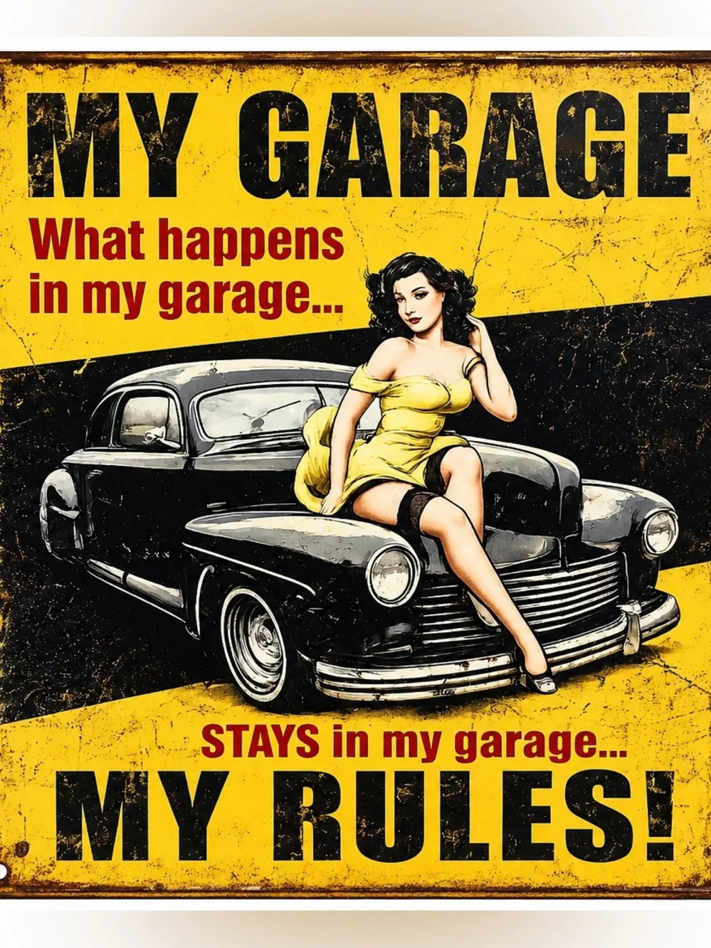 NEW My Garage My Rules Metal Sign